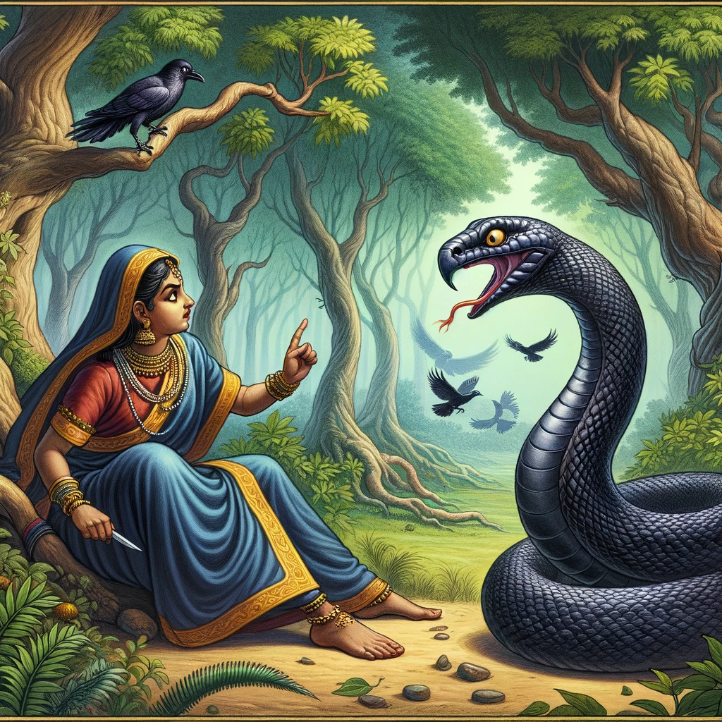 The Panchatantra How the Crow-Hen Killed the Black Snake
